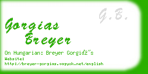 gorgias breyer business card
